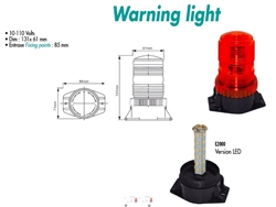 10-110v LED Multi Voltage Strobe Beacon  Warning Light