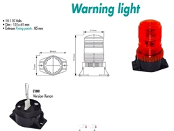 10-110v Multi Voltage Xenon Strobe Beacon  Warning Light