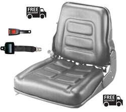 CS12 GS12 Universal Semi Susension PVC Seat with Slides & Driver Switch & Seat Belt DELIVERED PRICE